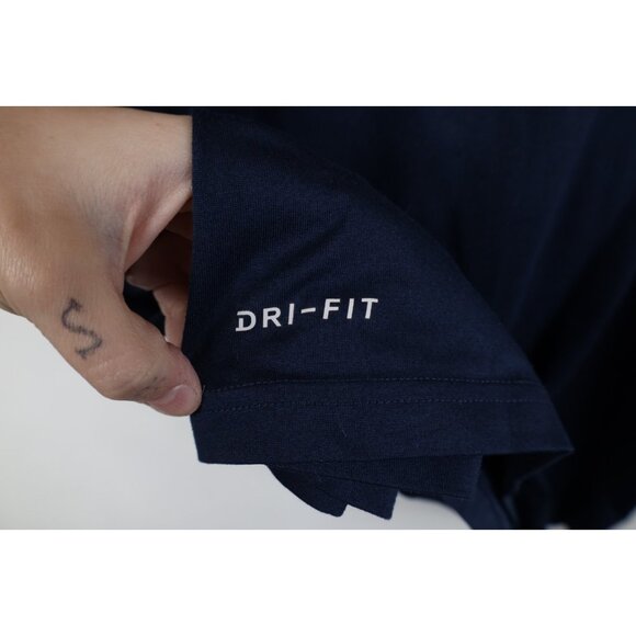 Nike Mens XL Block M University of Michigan Football Short Sleeve T-Shirt Blue - Picture 7 of 12